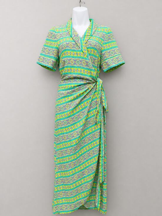 Never Fully Dressed Dresses & Skirts - Never Fully Dressed Green Rosetta Brooklyn Wrap Midi Dress S